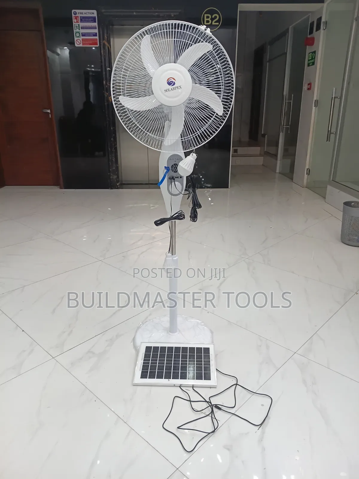 Solarpex 16-Inch Rechargeable Solar Standing Fan
