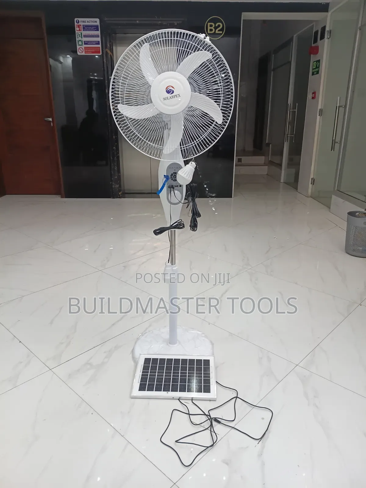 Solarpex 16-Inch Rechargeable Solar Standing Fan