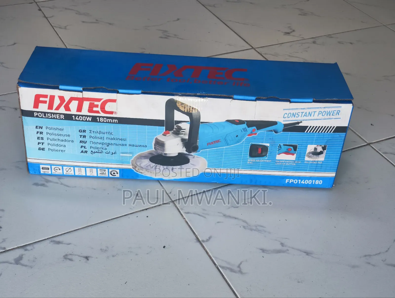 FIXTEC 1400W Variable Speed Electric Polisher