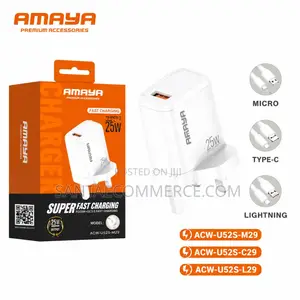 Amaya ACW-U52S-M29 25W Super Fast Charger With Micro USB Cable