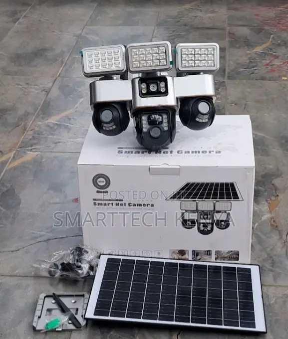 V380 4g Triple Lens CCTV Camera With Two Way Audio and Security Lights