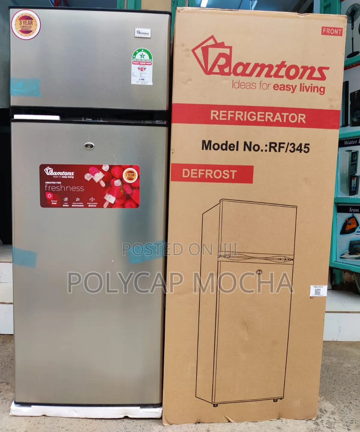 Ramtons Fridge 204L Silver RF345 3STAR 
