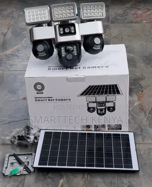 VTS30A 4G Solar Street Light Security CCTV Camera With 3 PTZs CCTV