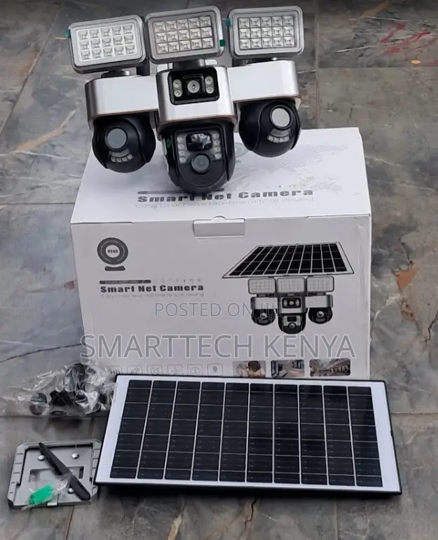 VTS30A 4G Solar Street Light Security CCTV Camera With 3 PTZs CCTV