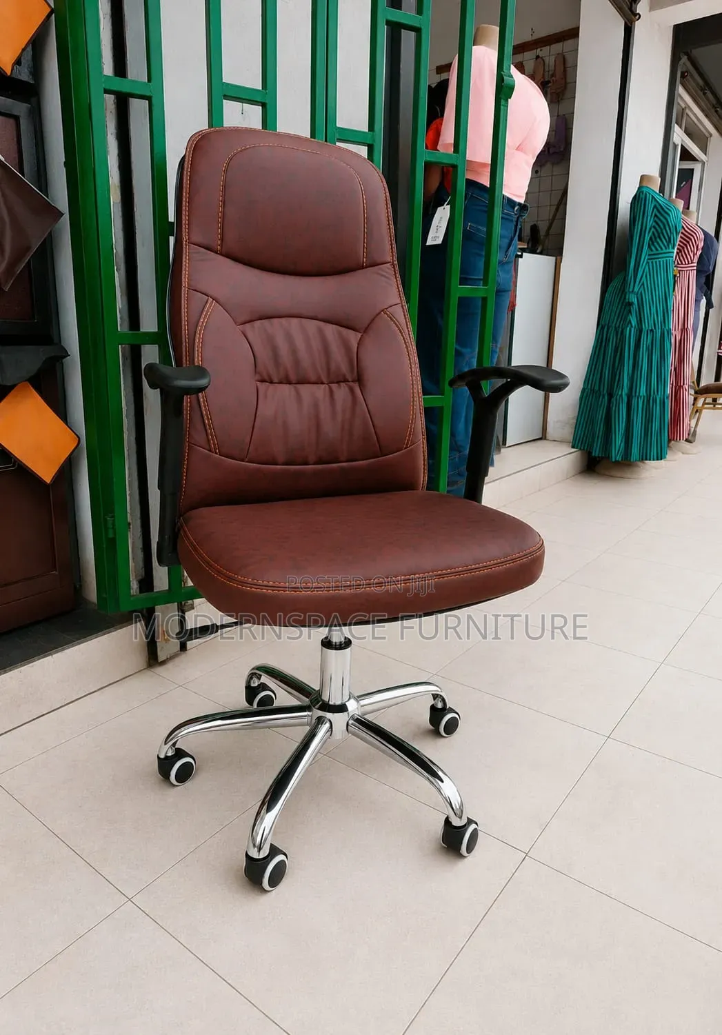 Brown Leather Office Chair