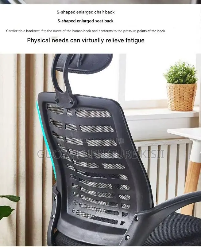 Headrest Secretarial Mesh Adjustable Chair