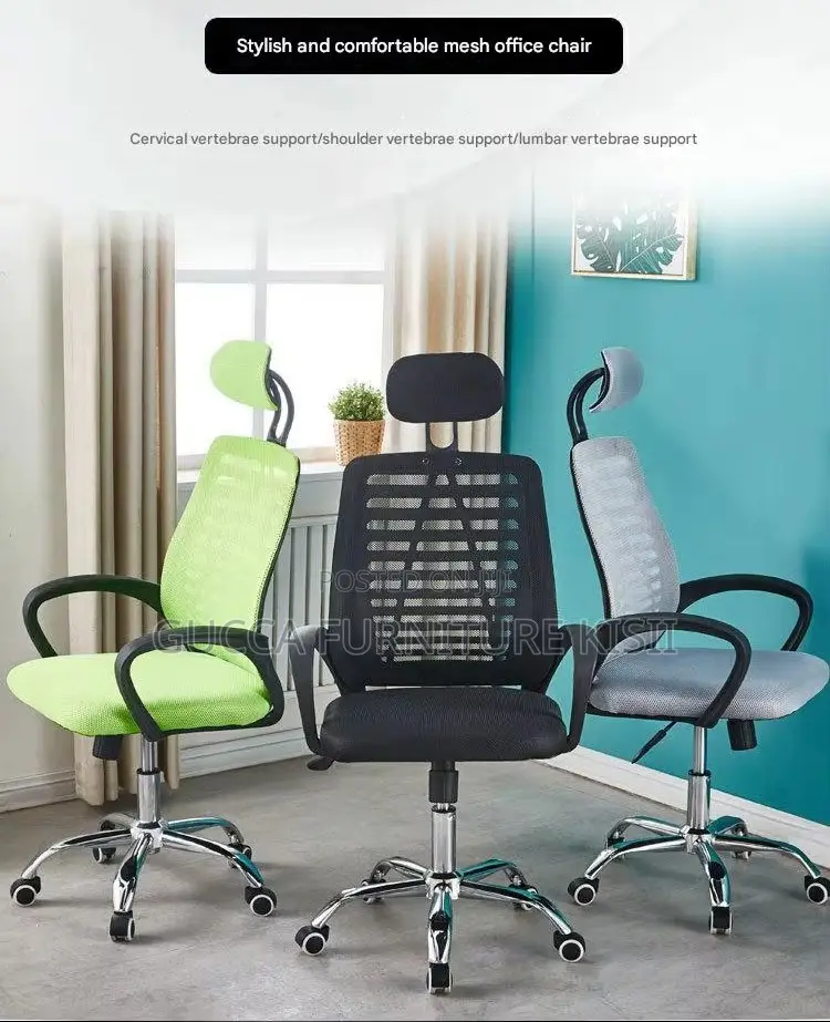 Headrest Secretarial Mesh Adjustable Chair