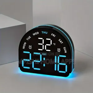 Semicircular LED Digital Alarm Clock