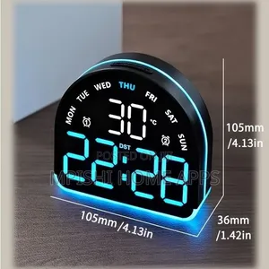 Semicircular LED Digital Alarm Clock