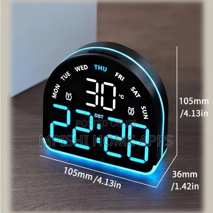 Semicircular LED Digital Alarm Clock