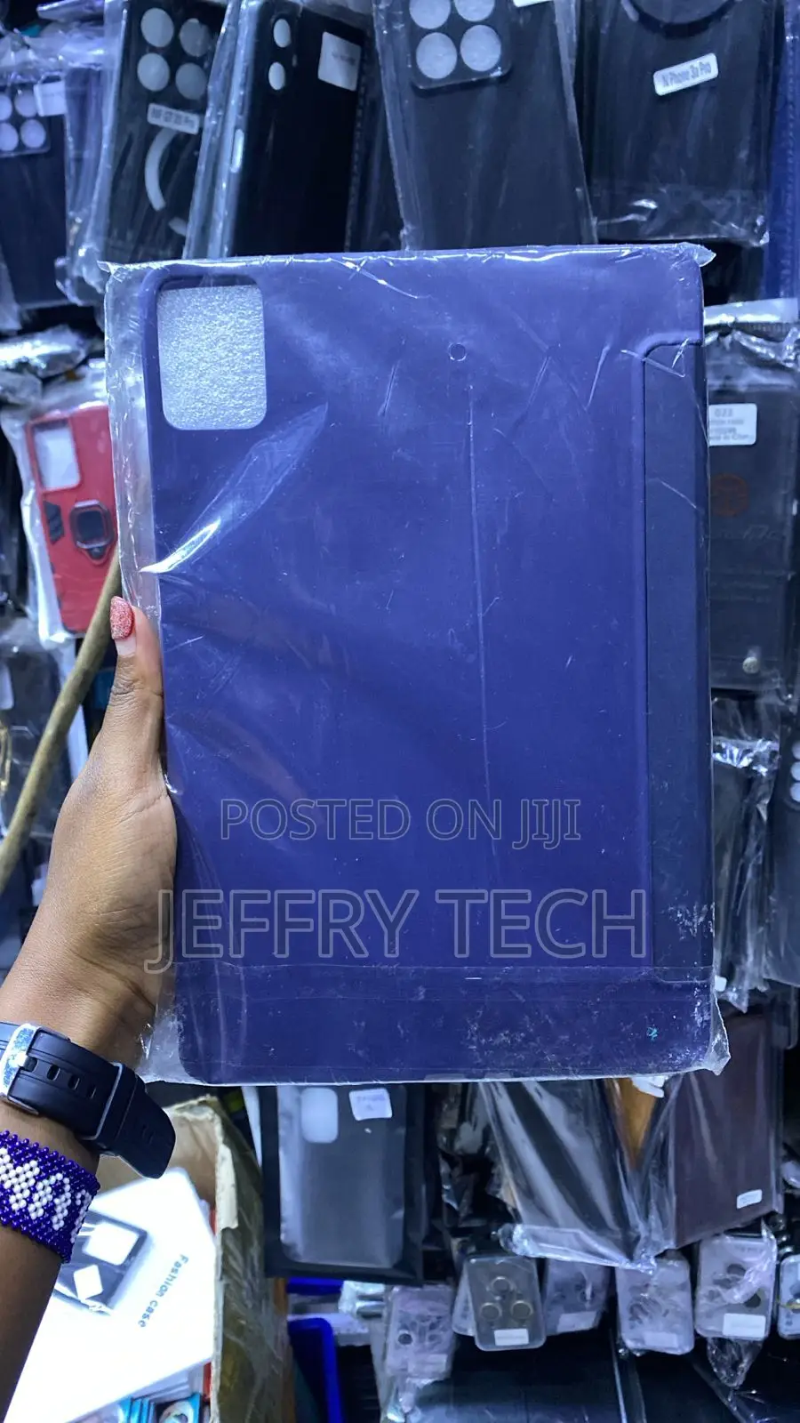 Tri-Fold Smart Flip Tablet Case Wrapped Plastic the Tecno Megapad 13.