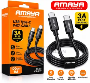 Amaya ACD-C77 3A Fast Charging USB to Type-C Data Cable