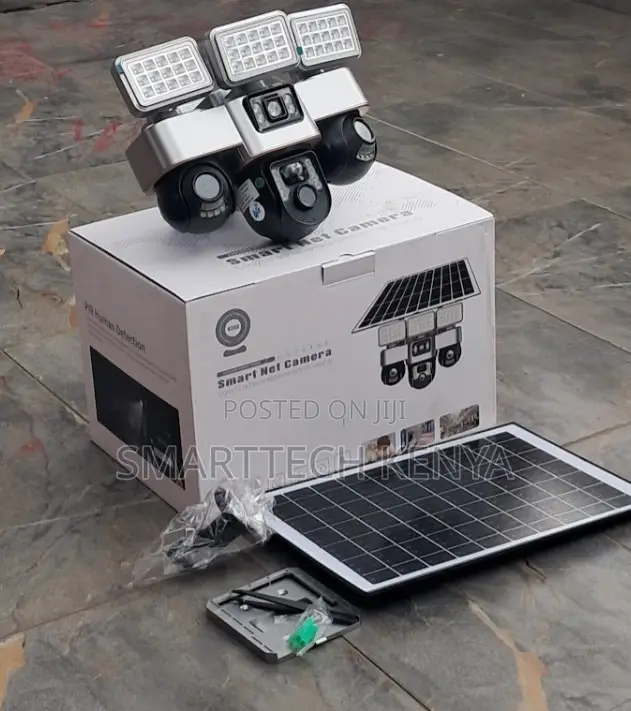 V380 Pro VTS-30 4G Triple-Lens Solar Security Camera Kit