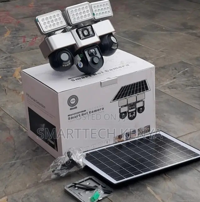 4G Triple Lens Solar PTZ Camera With Integrated Lighting