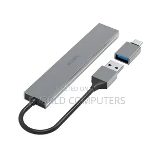 Hama 4in1 Ultra Slim USB Hub + USB-C Adapter (200141)