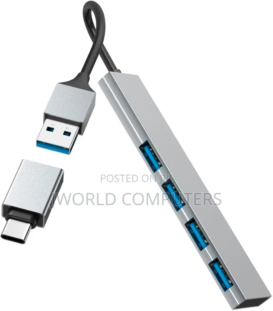 Hama 4in1 Ultra Slim USB Hub + USB-C Adapter (200141)