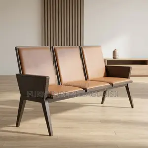 Heavy Duty Modern Office Link Chair- Brown