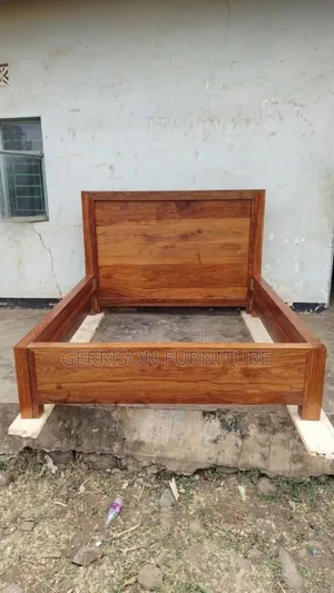 5x6 Modern Solid Hardwood Timber Bed Frame - Premium Gloss Finish