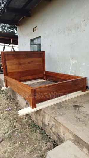 5x6 Modern Solid Hardwood Timber Bed Frame - Premium Gloss Finish