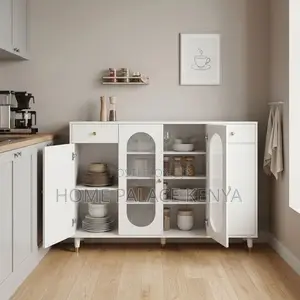 Kitchen Cabinet; 4-Door Utensils Kitchen Organizer