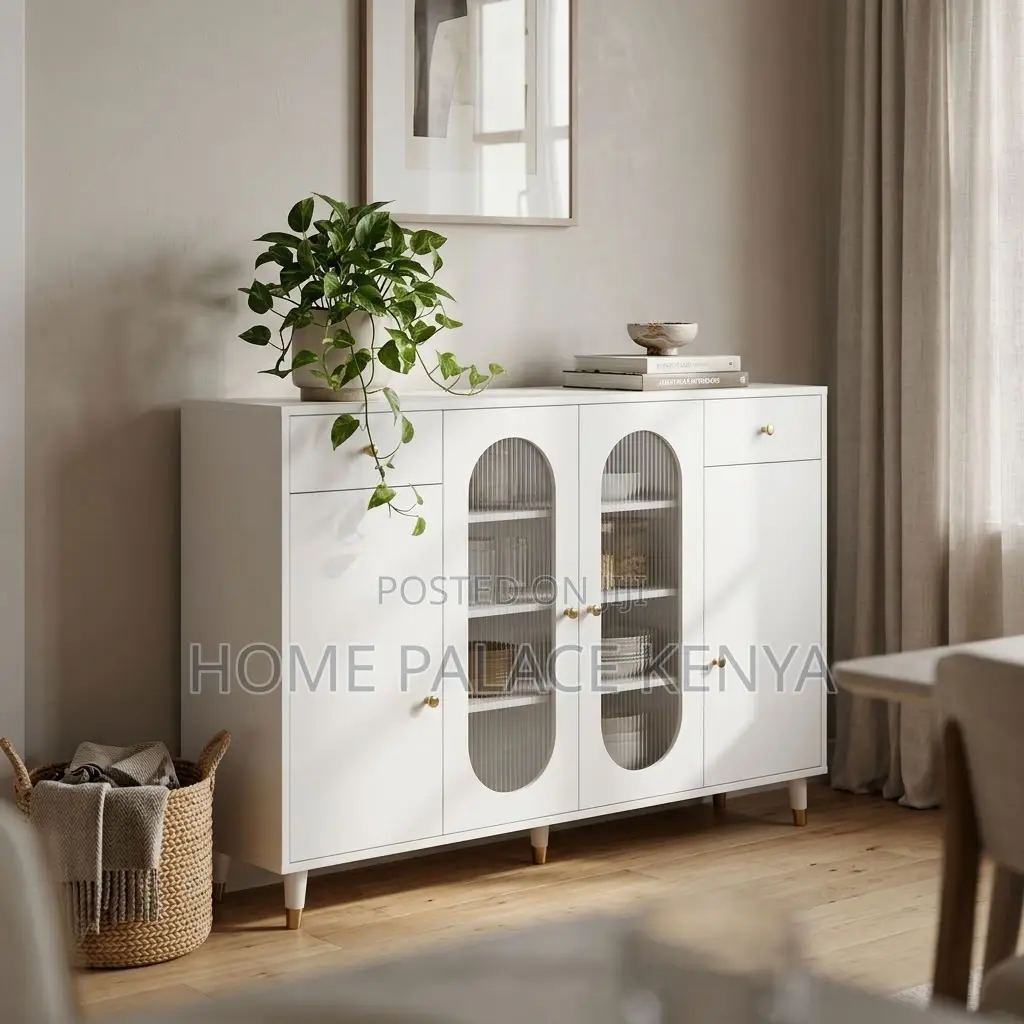 Kitchen Cabinet; 4-Door Utensils Kitchen Organizer
