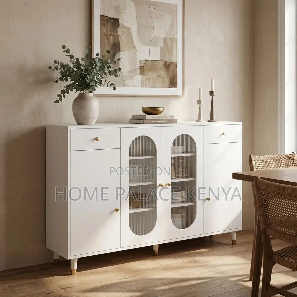 Kitchen Cabinet; 4-Door Utensils Kitchen Organizer