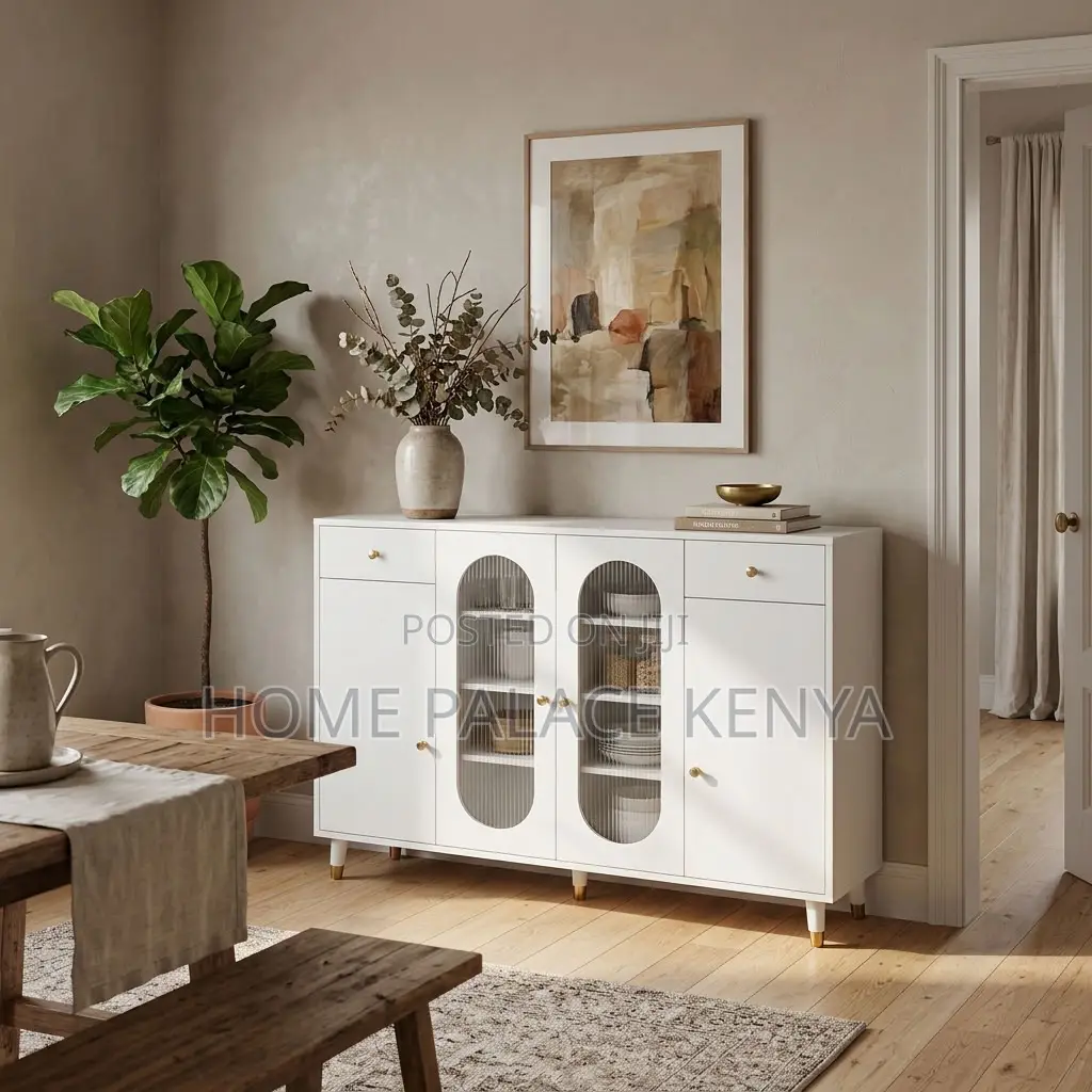 Kitchen Cabinet; 4-Door Utensils Kitchen Organizer