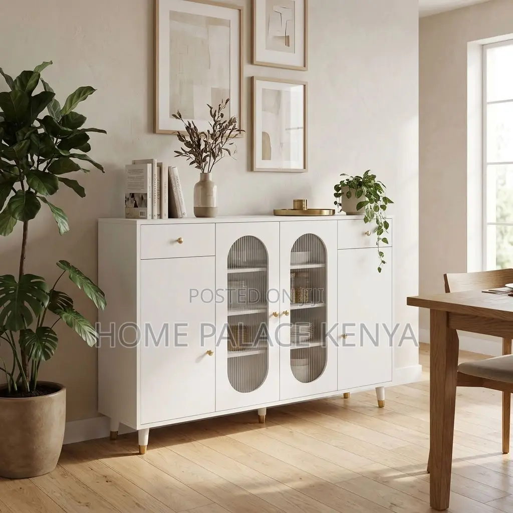 Kitchen Cabinet; 4-Door Utensils Kitchen Organizer