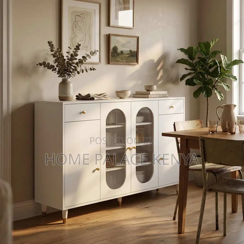 Kitchen Cabinet; 4-Door Utensils Kitchen Organizer