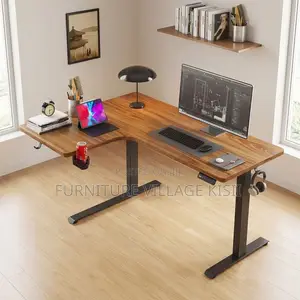L-Shaped Electrical Addjustable Office Desk