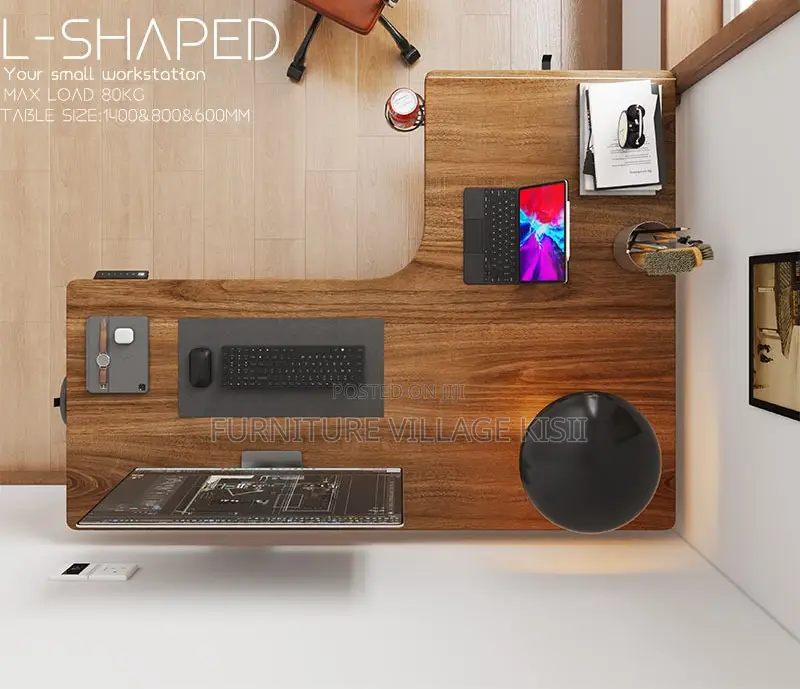 L-Shaped Electrical Addjustable Office Desk
