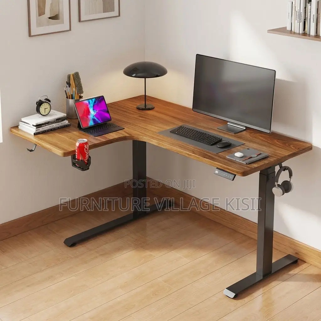 L-Shaped Electrical Addjustable Office Desk
