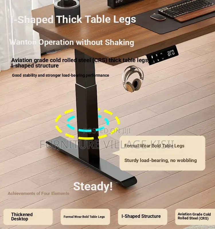 L-Shaped Electrical Addjustable Office Desk