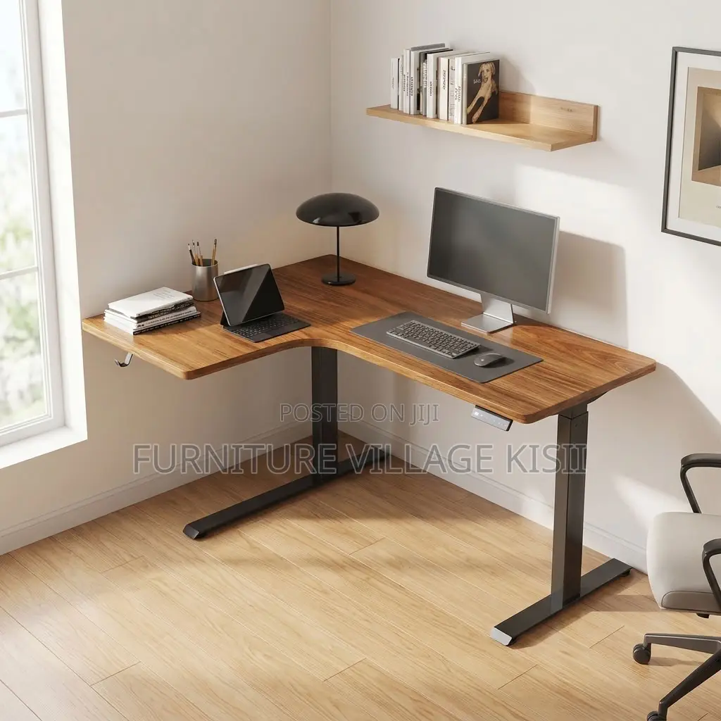 L-Shaped Electrical Addjustable Office Desk