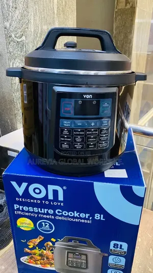 Von 8L Stainless Steel Electric Pressure Cooker – VPC-813XMK