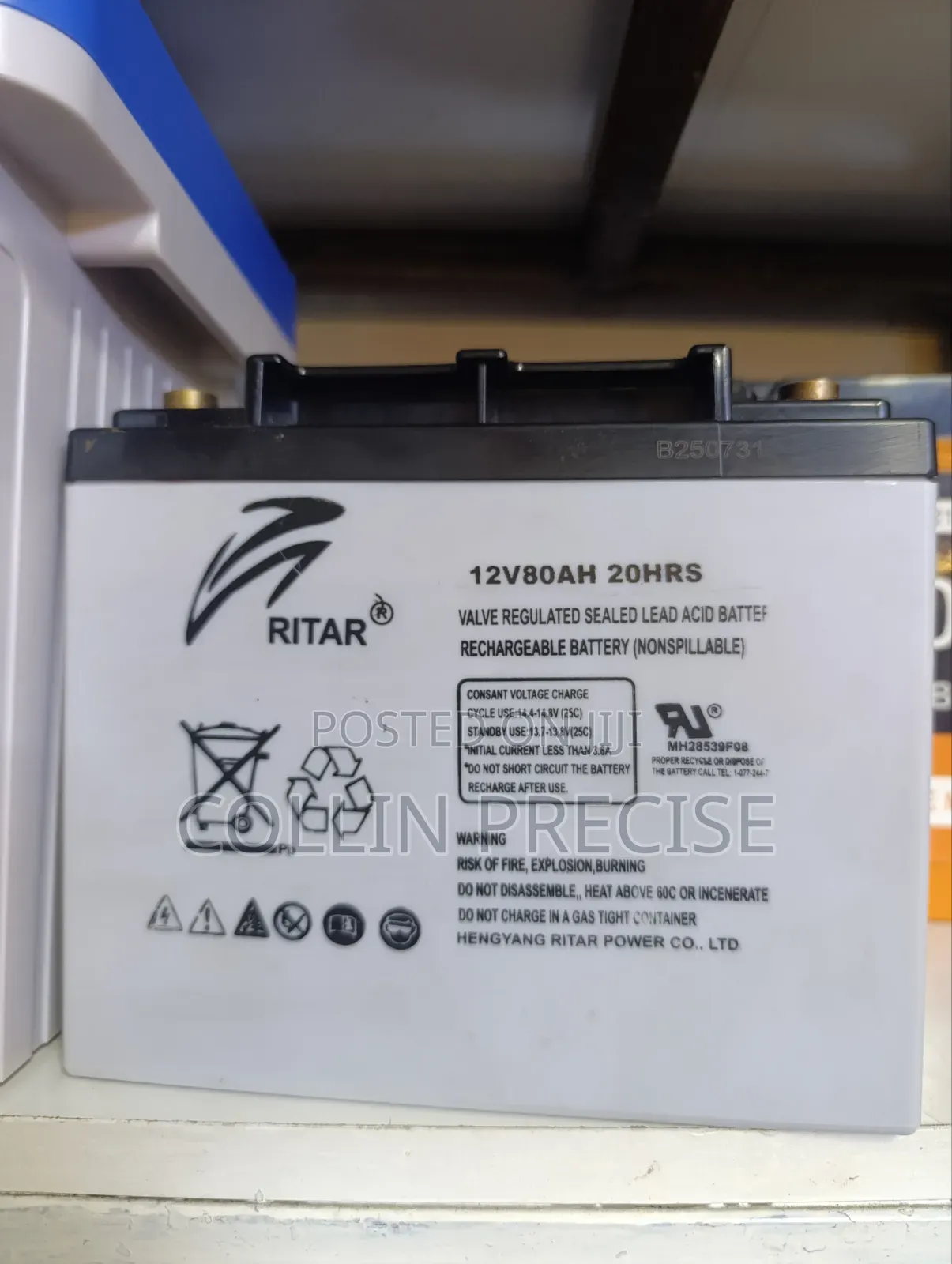 12v/80Ah Ritar Gel Battery