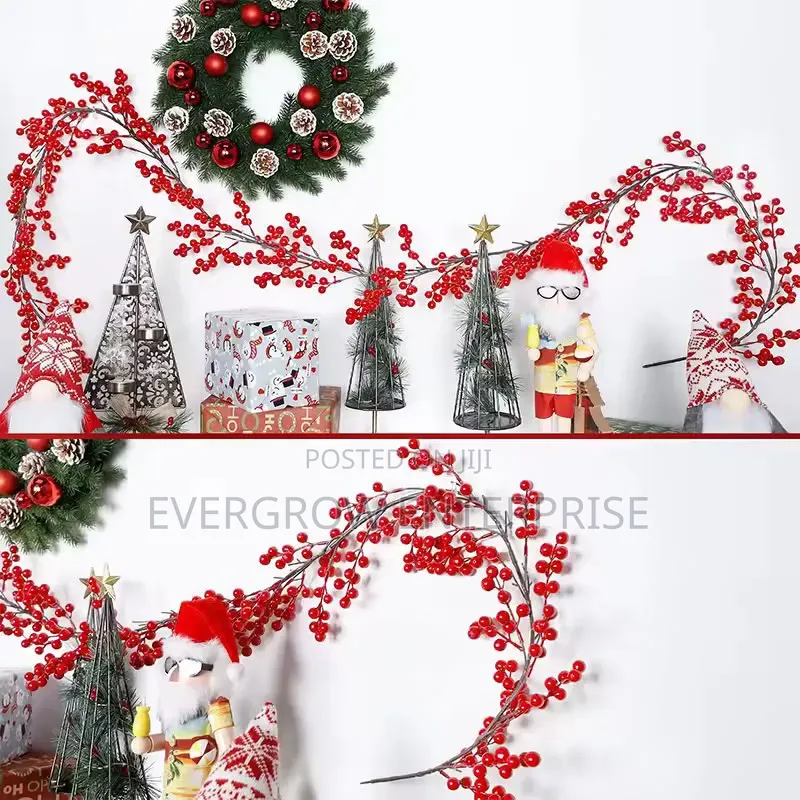 1Pcs 1.8M Artificial Cranberry Vine