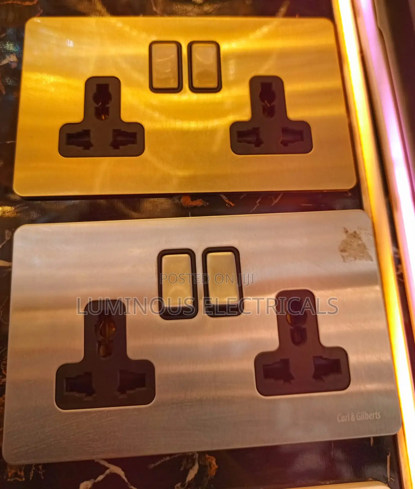 Premium Carl & Gilberts Twin 13A Wall Switch Sockets
