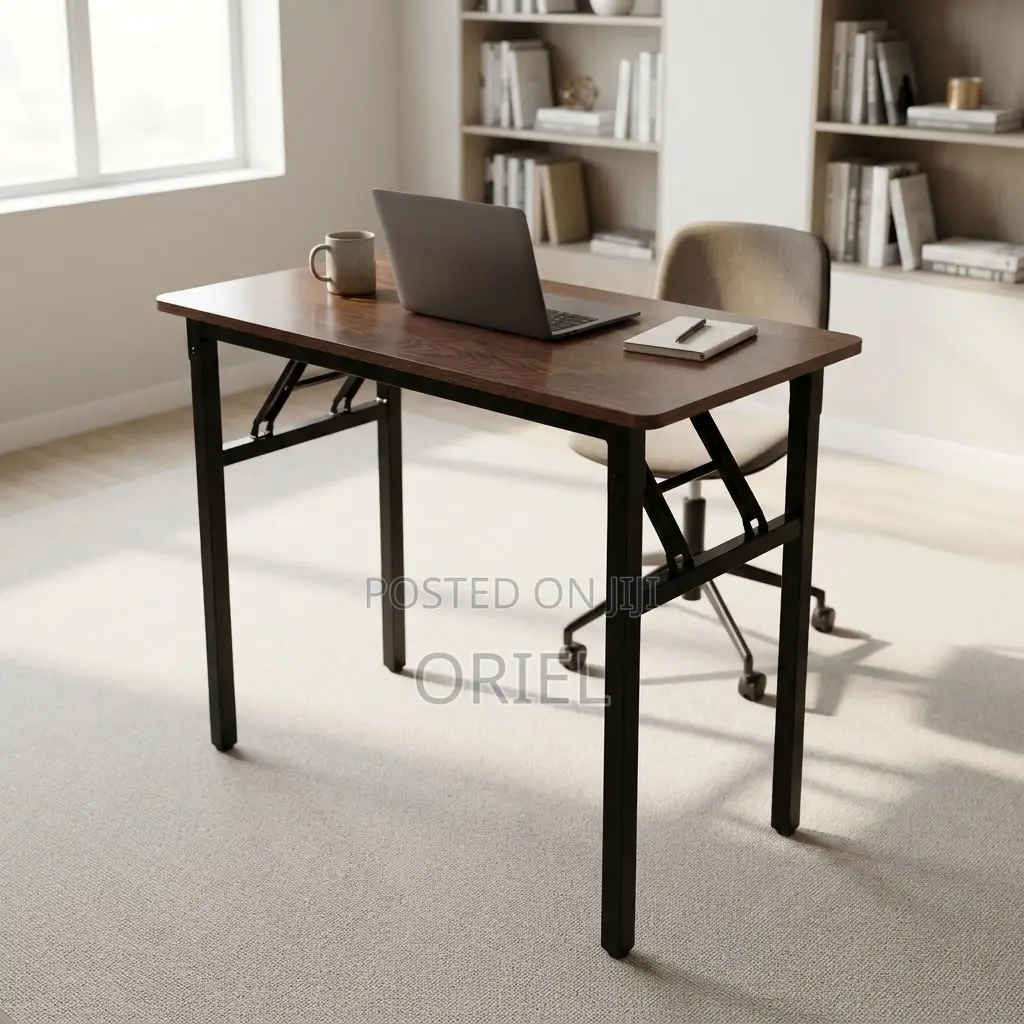 Office Table : Brown Foldable Office Table