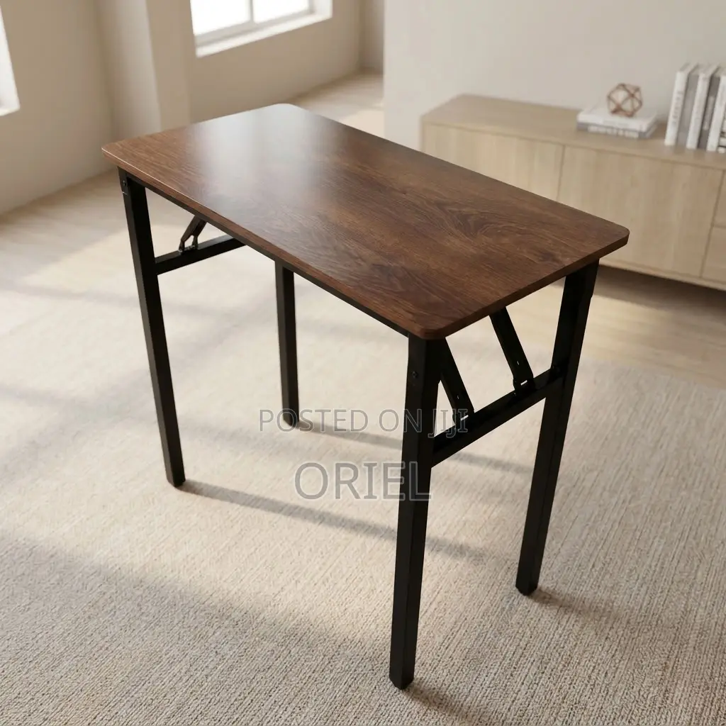 Office Table : Brown Foldable Office Table