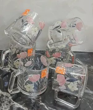 High Quality Borosilicate Flowered Water,juice Glasses