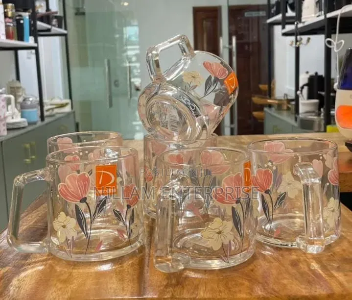 High Quality Borosilicate Flowered Water,juice Glasses
