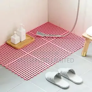 Anti-Slip Interlocking PVC Floor Tiles for Slippery Areas