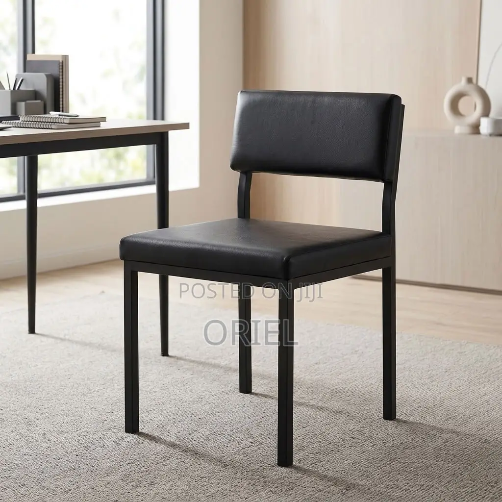 Office Study Chair : Custom Leather Padded Office Study Chair