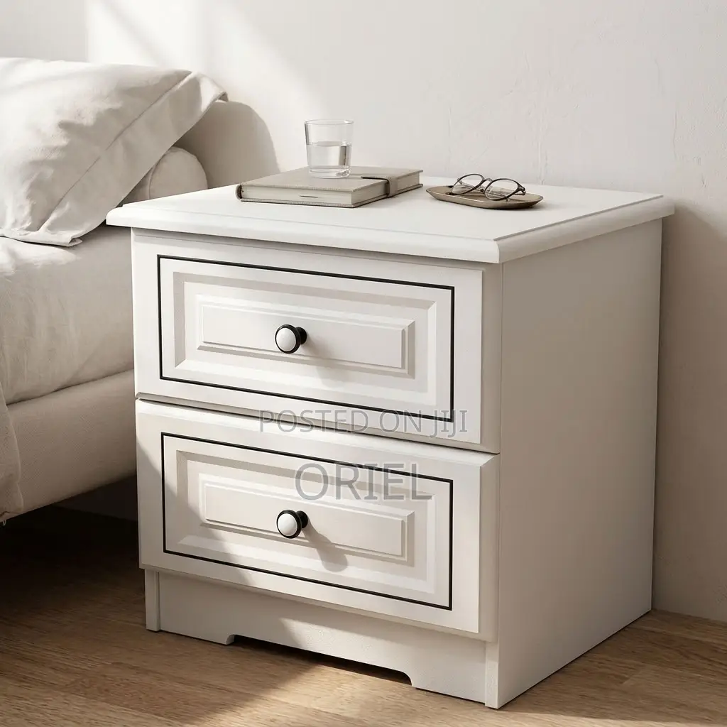 Modern Bedside Cabinet : Two-Drawer Bedside Table