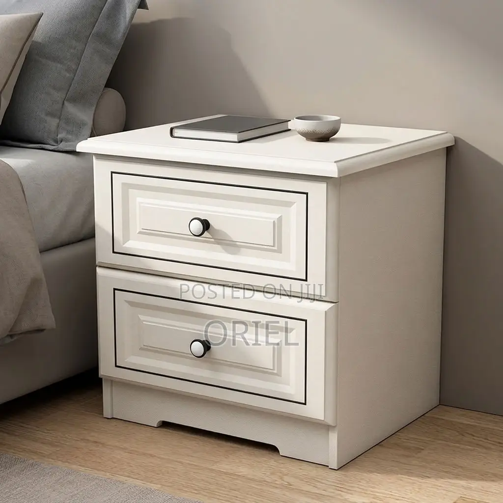 Modern Bedside Cabinet : Two-Drawer Bedside Table