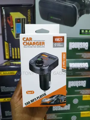 Bluetooth Car Charger With 3 USB Ports, MP3 & TF Card Reader