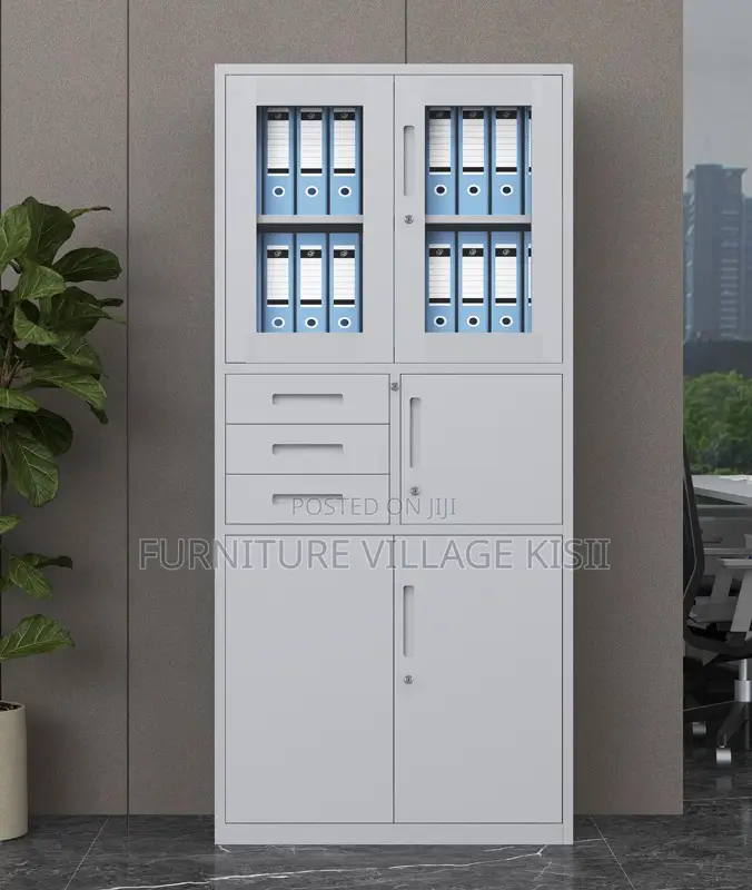 Metallic Lockable Filing Cabinet With Safe
