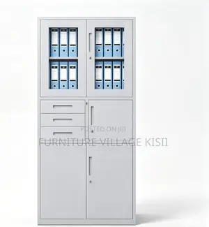 Metallic Lockable Filing Cabinet With Safe