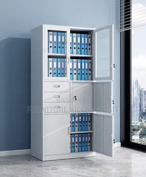 Metallic Lockable Filing Cabinet With Safe